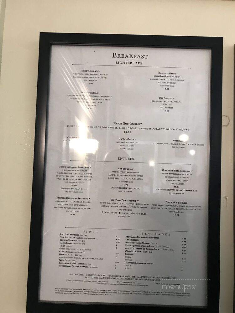 Wawona Dining Room - Wawona, CA menu_pic