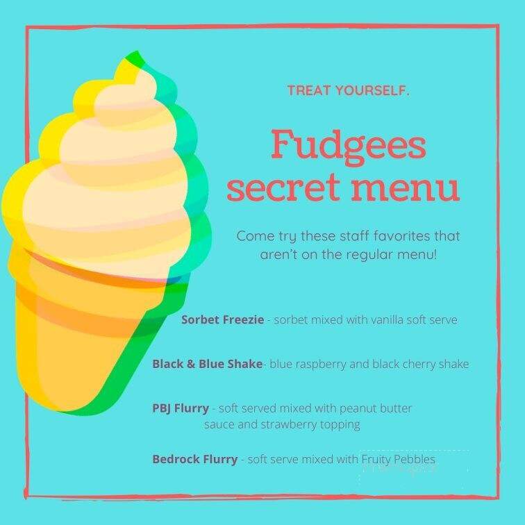 Fudgees Homemade Fudge & Ice Cream - Central Lake, MI menu_pic