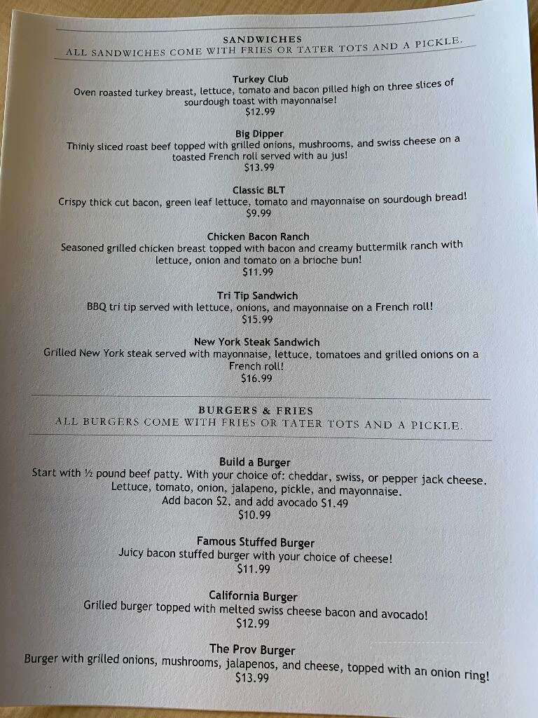 Providence Bar & Eatery - Oakley, CA