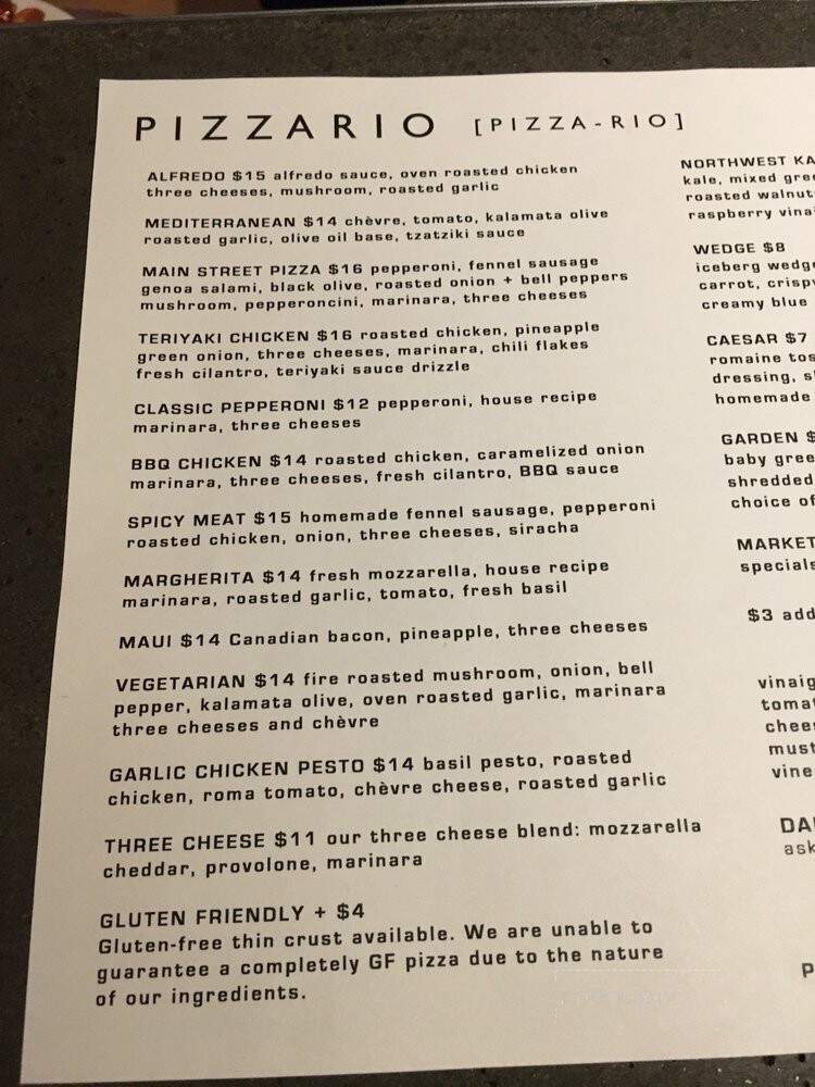 Pizzario - Hillsboro, OR menu_pic