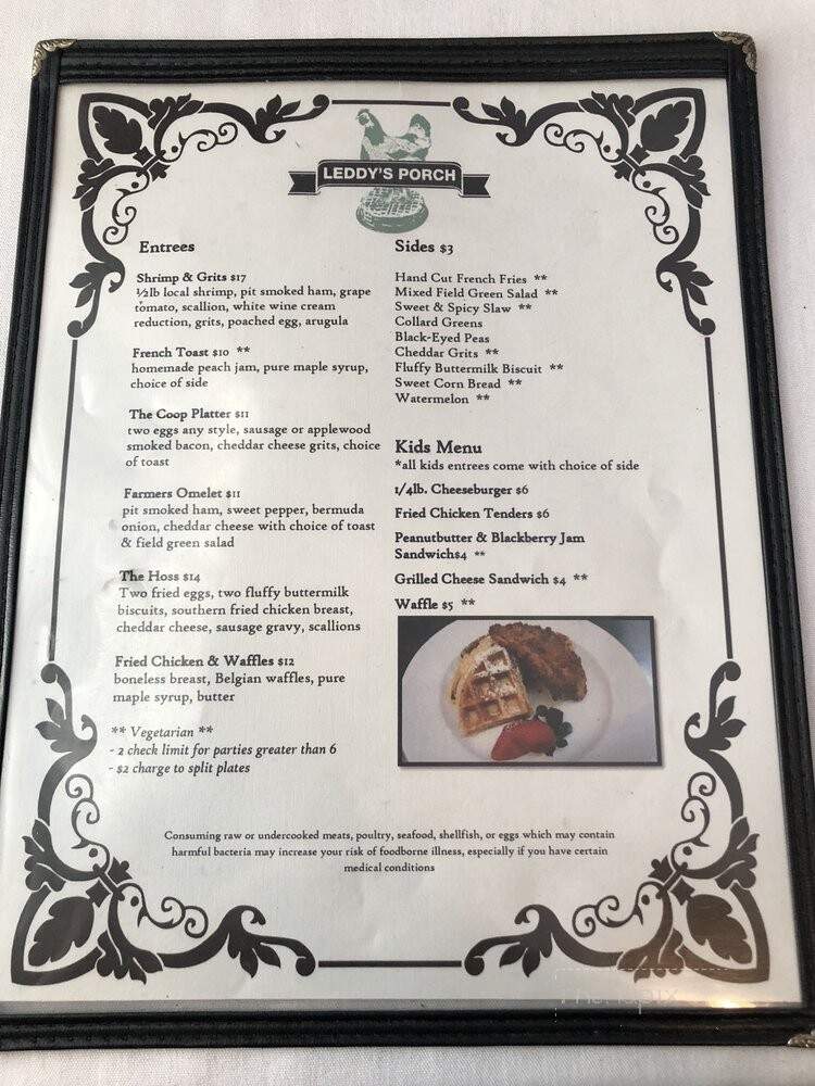 Leddy's Porch - Fernandina Beach, FL menu_pic