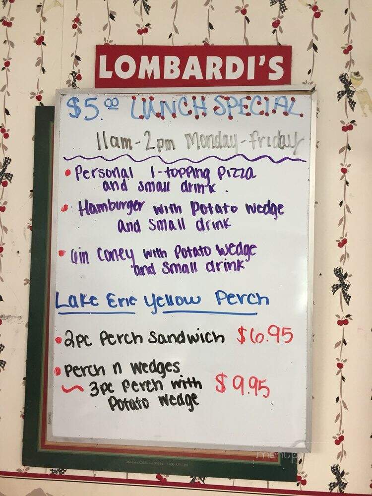 Lombardi's Ice Cream - Lockbourne, OH menu_pic