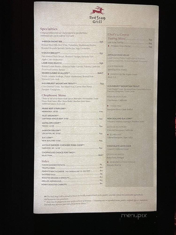 Red Stag Grill-Grand Bohemian Hotel Asheville - Asheville, NC menu_pic