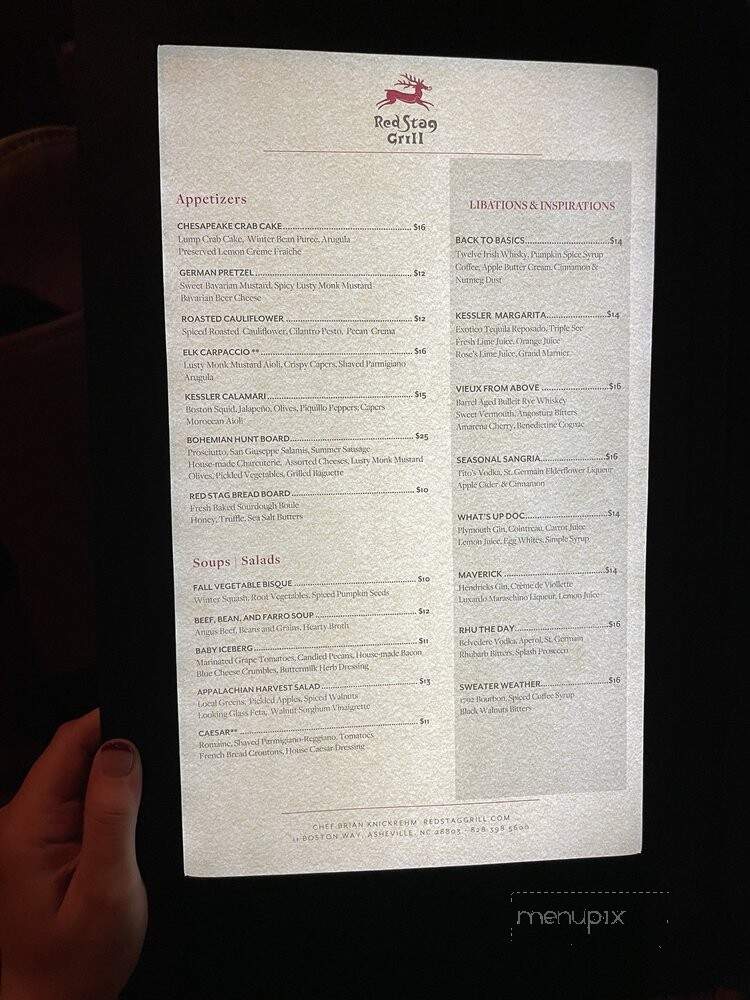 Red Stag Grill-Grand Bohemian Hotel Asheville - Asheville, NC menu_pic