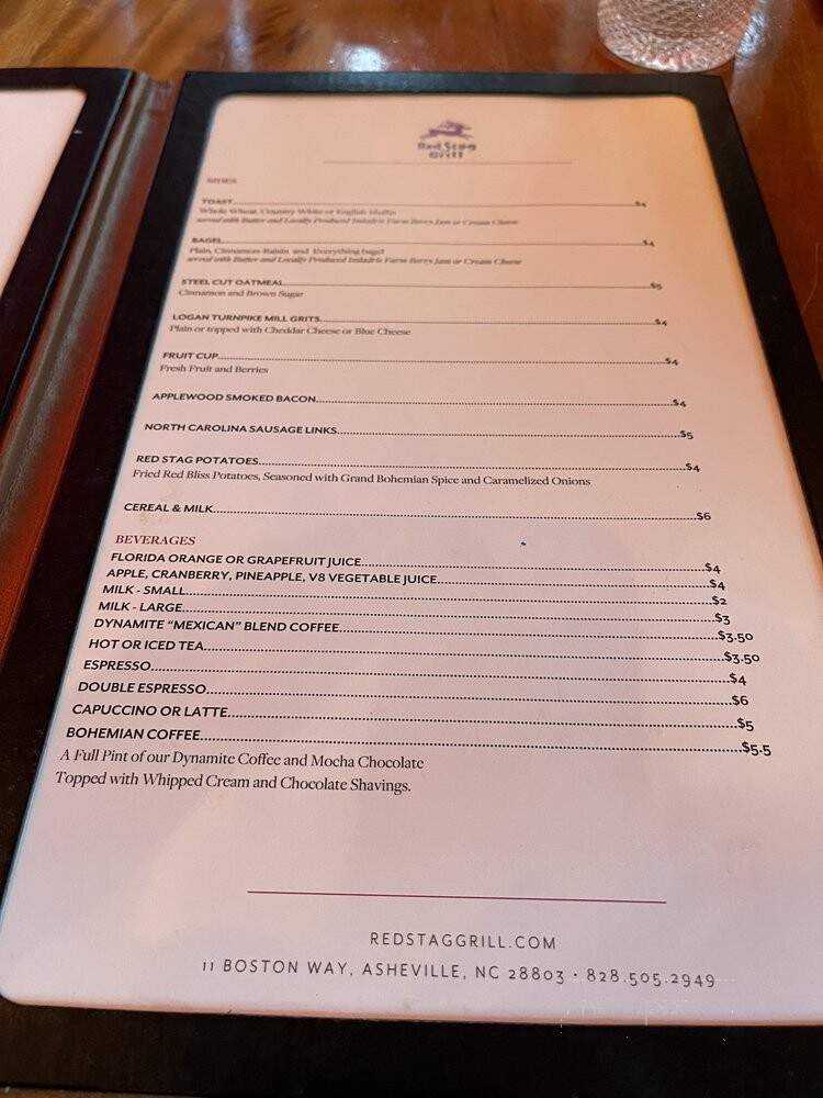 Red Stag Grill-Grand Bohemian Hotel Asheville - Asheville, NC menu_pic