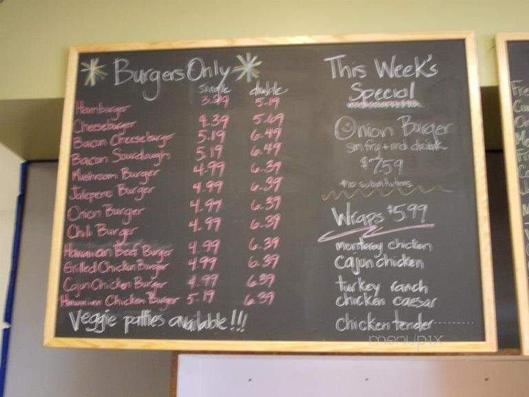 AJ's Burgers - Marysville, WA menu_pic