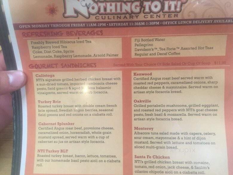Nothing To It - Reno, NV menu_pic