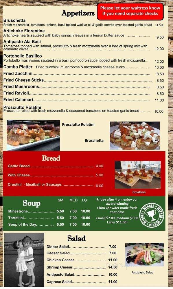 Baci Italian Bistro - Mesa, AZ menu_pic