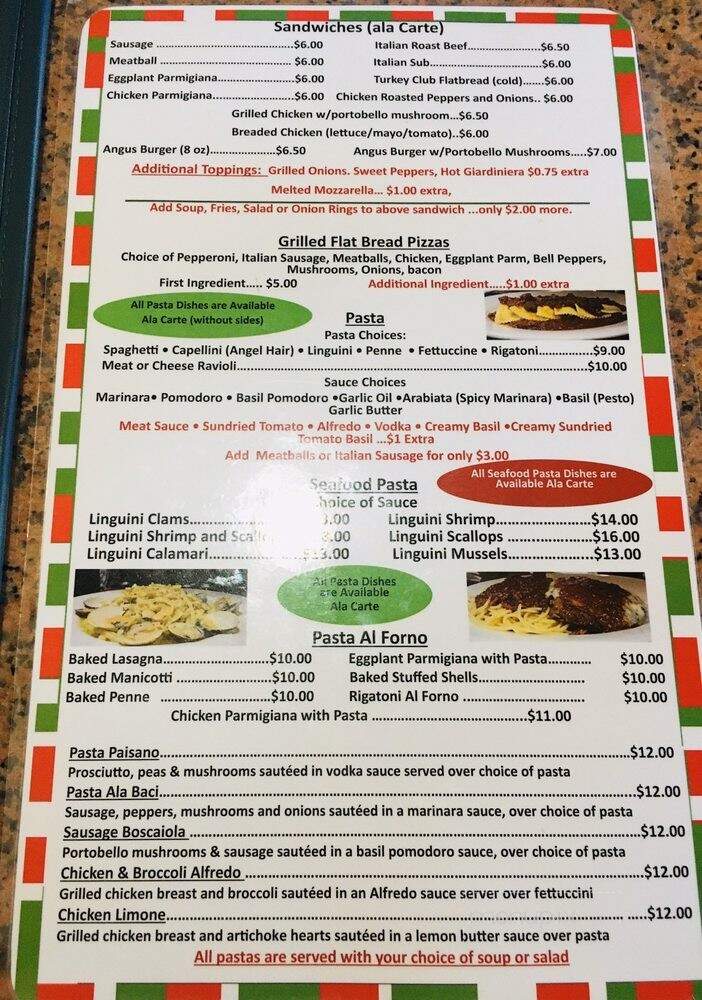 Baci Italian Bistro - Mesa, AZ menu_pic