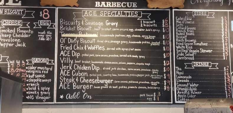 Ace Biscuit and Barbecue - Charlottesville, VA menu_pic