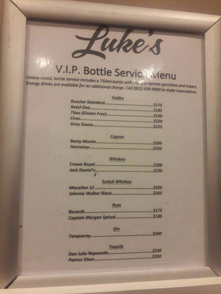 Luke's on Front - Temecula, CA