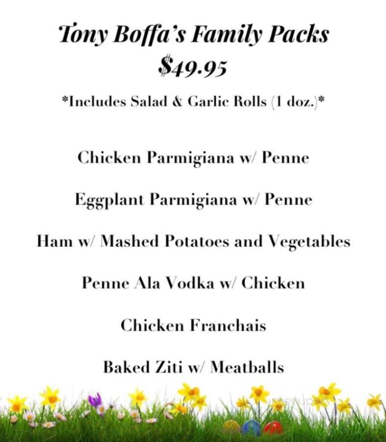 Tony Boffa's Restaurant - Middletown, NY menu_pic