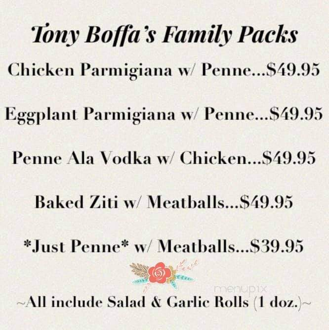 Tony Boffa's Restaurant - Middletown, NY menu_pic