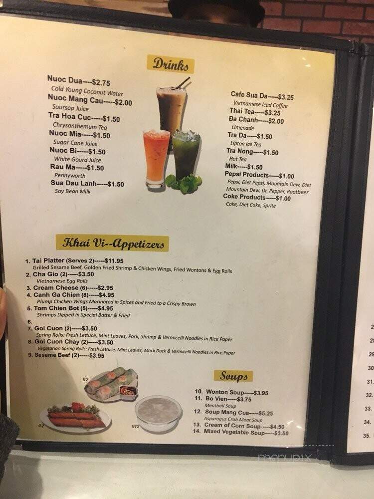 Pho Tai - Rochester, MN menu_pic