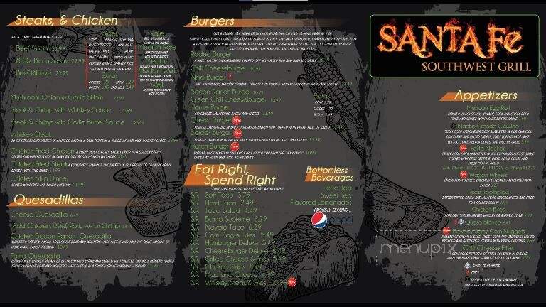 Santa Fe Trails - Rock Springs, WY menu_pic