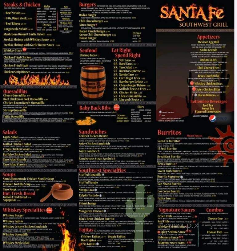 Santa Fe Trails - Rock Springs, WY menu_pic