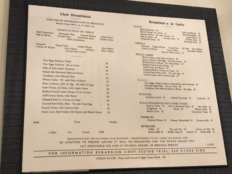 Bright Angel Restaurant, Fountain Bar - Grand Canyon Village, AZ menu_pic