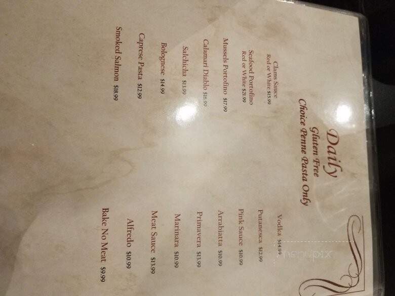 Portofino Pizza and Pasta - Parker, CO menu_pic
