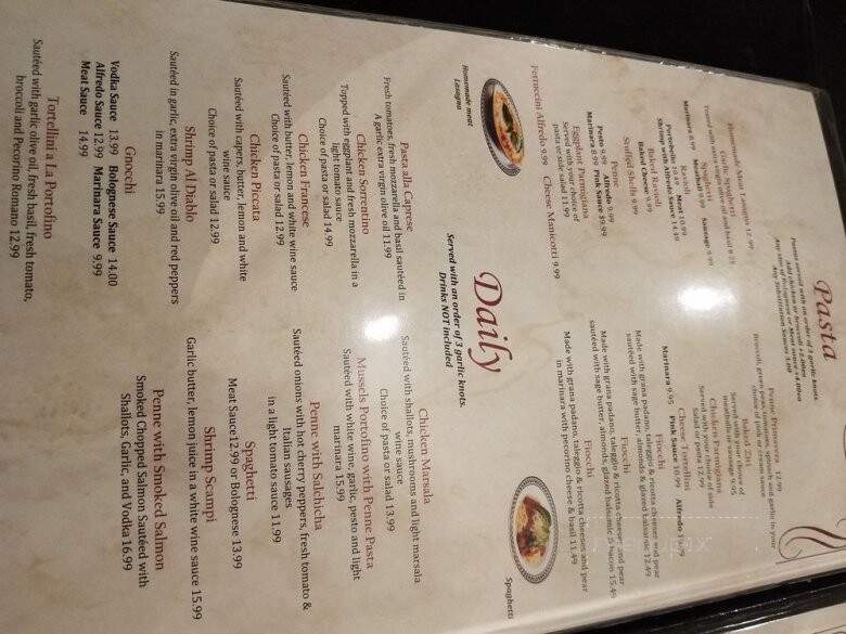 Portofino Pizza and Pasta - Parker, CO menu_pic
