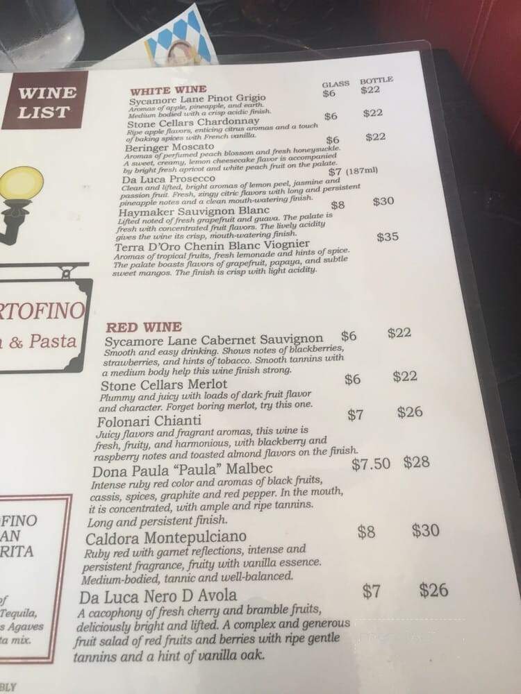 Portofino Pizza and Pasta - Parker, CO menu_pic