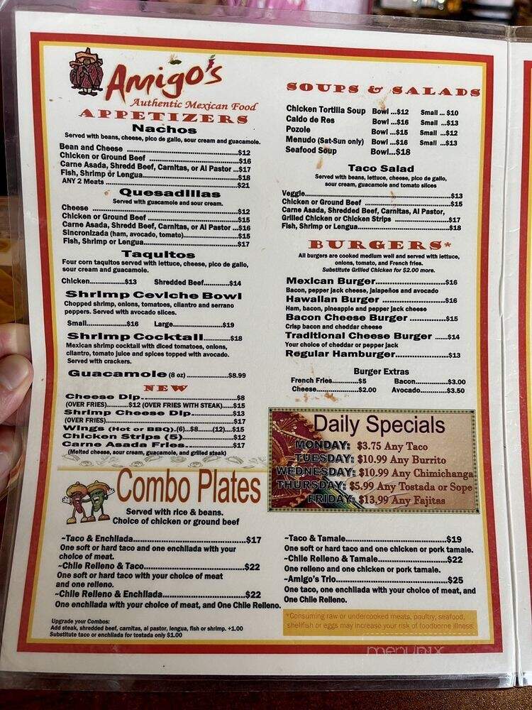 Amigo's - Kahului, HI menu_pic