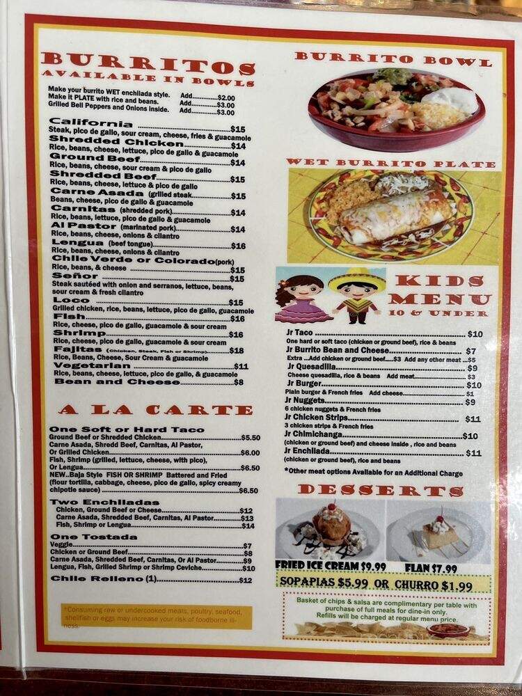 Amigo's - Kahului, HI menu_pic