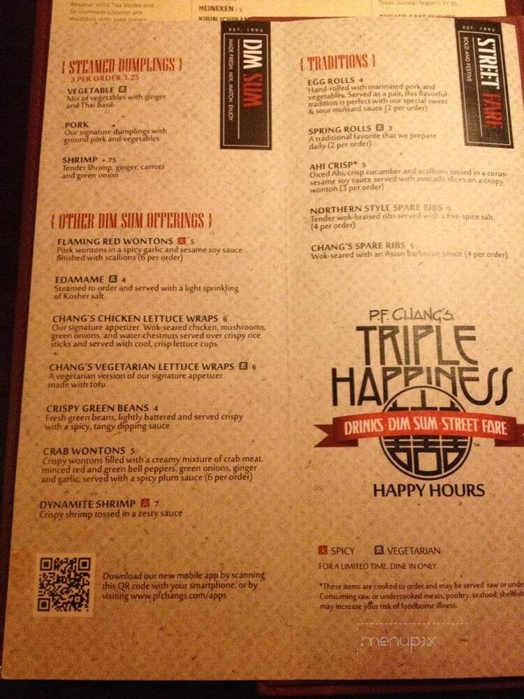 P.F. Chang's China Bistro - Peoria, AZ menu_pic