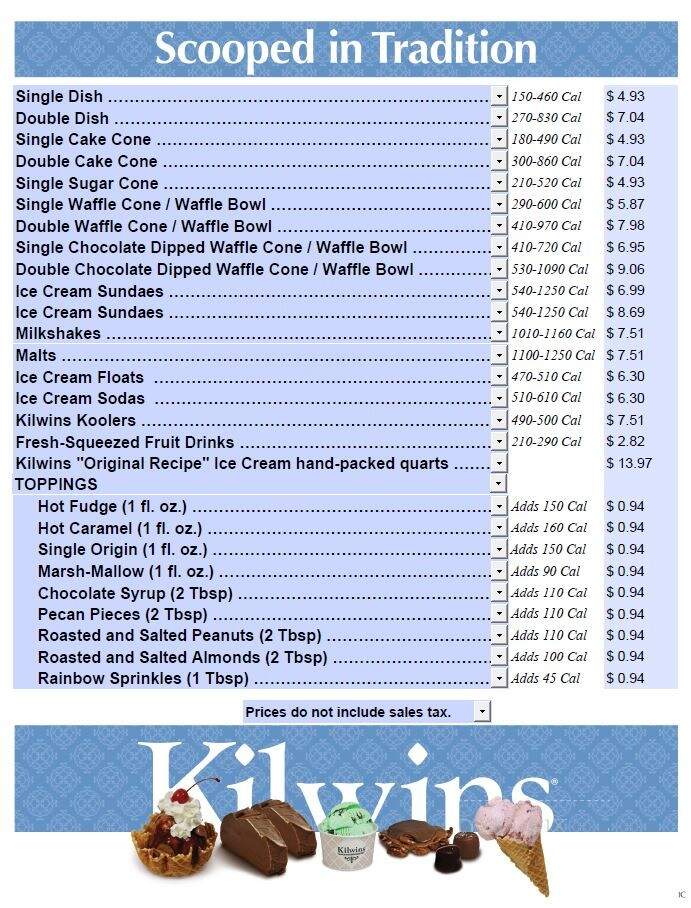 Kilwin's Chocolates & Ice Cream - Stuart, FL menu_pic