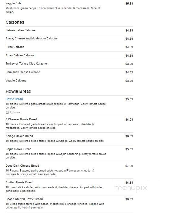 Hungry Howie's Pizza - Dewitt, MI menu_pic