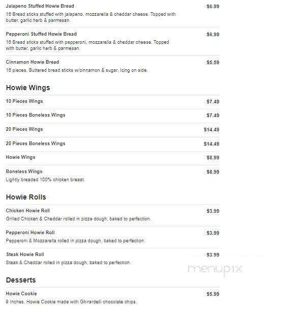 Hungry Howie's Pizza - Dewitt, MI menu_pic