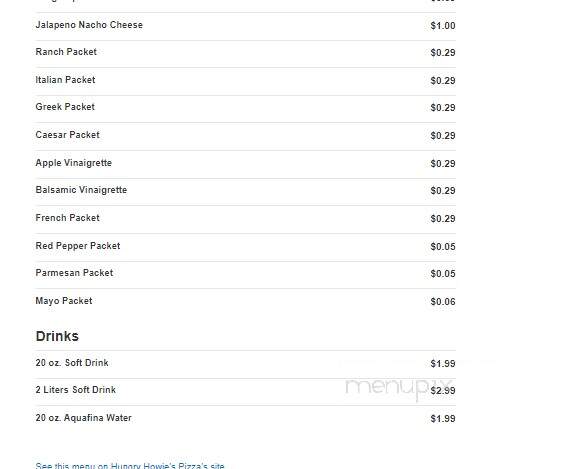 Hungry Howie's Pizza - Dewitt, MI menu_pic