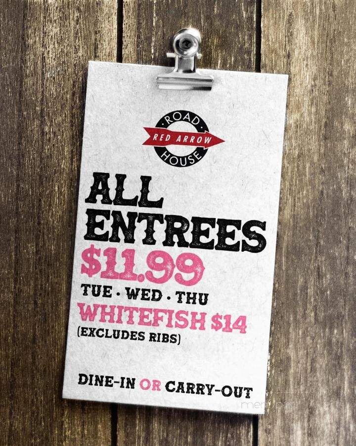 Red Arrow Roadhouse - Union Pier, MI menu_pic