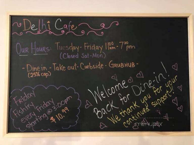 Delhi Cafe - Holt, MI menu_pic