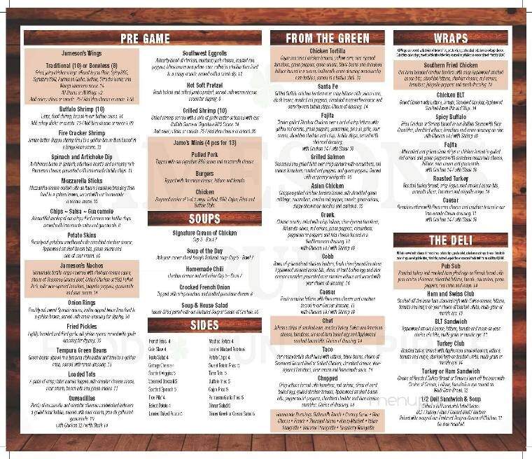 Jameson's Pub - Joliet, IL menu_pic