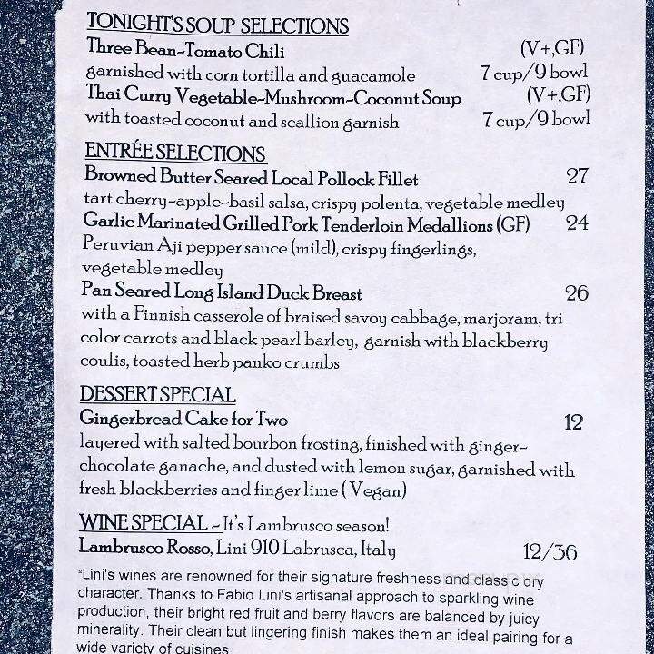 Bandaloop - Kennebunkport, ME menu_pic
