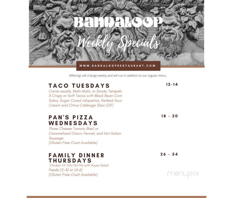 Bandaloop - Kennebunkport, ME menu_pic