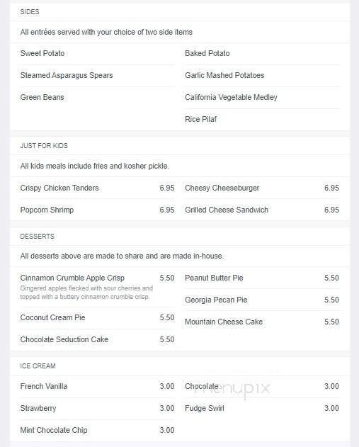 Cohutta Lodge & Restaurant - Chatsworth, GA menu_pic