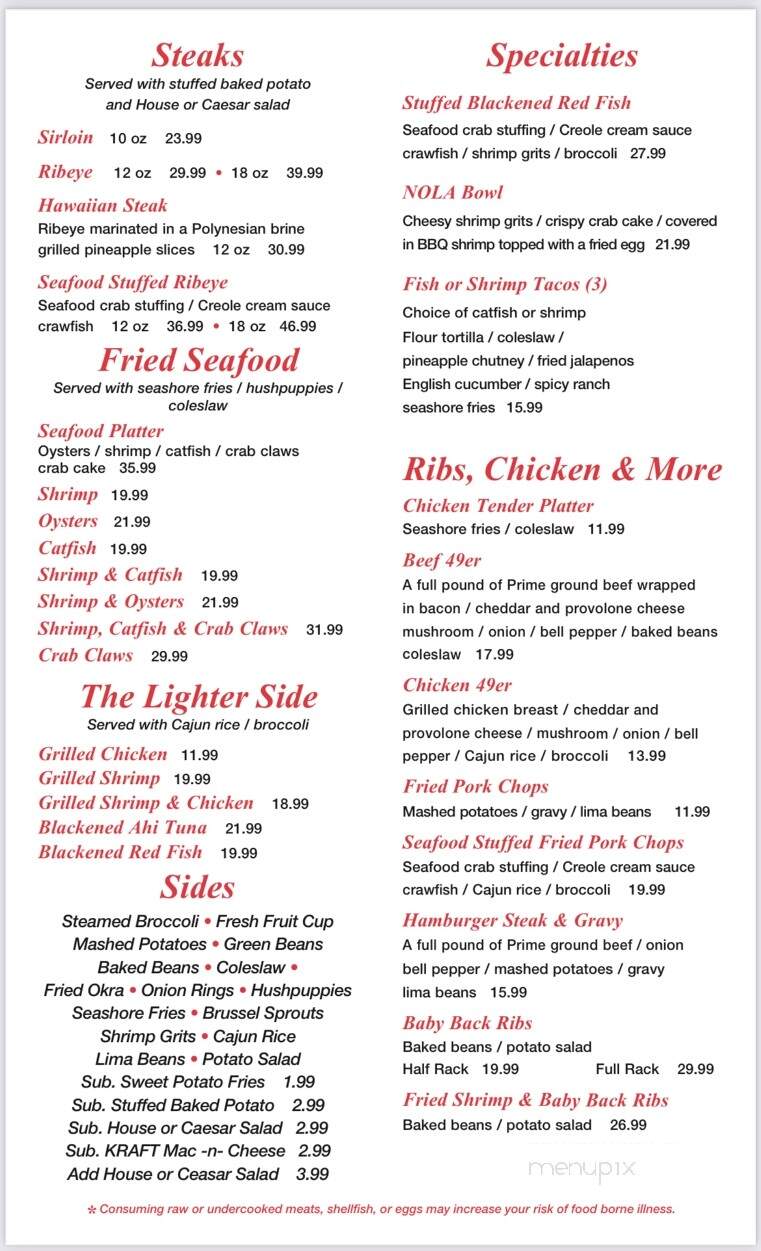 Chesterfield's - Hattiesburg, MS menu_pic