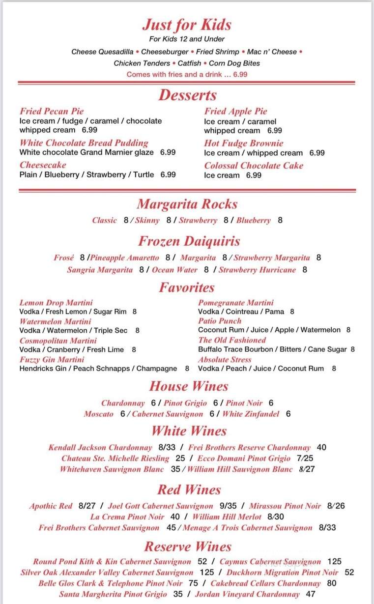 Chesterfield's - Hattiesburg, MS menu_pic