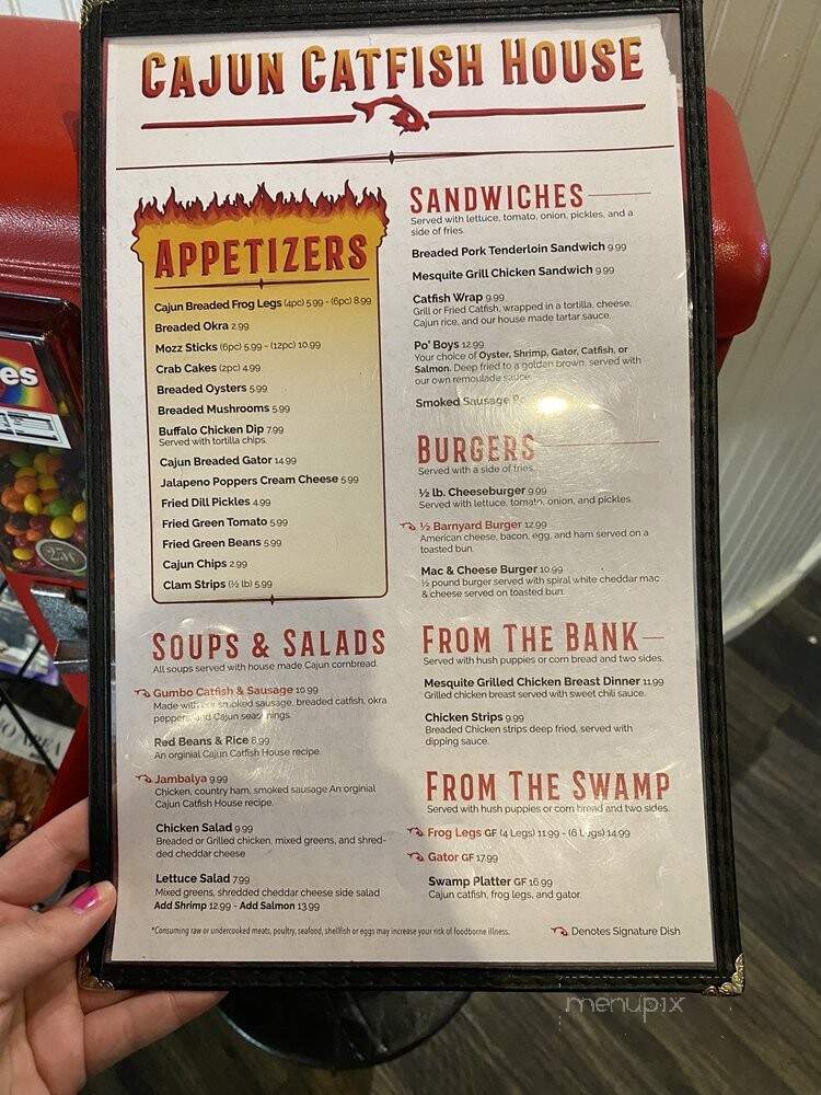Cajun Catfish House - Jefferson City, MO menu_pic