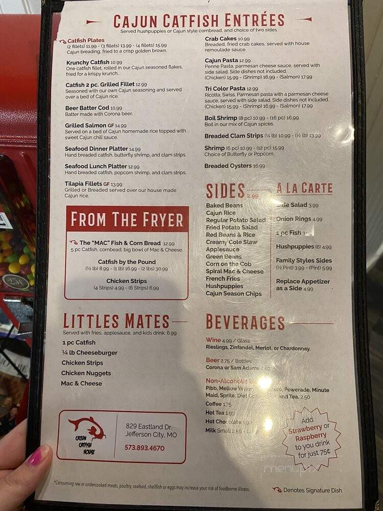 Cajun Catfish House - Jefferson City, MO menu_pic