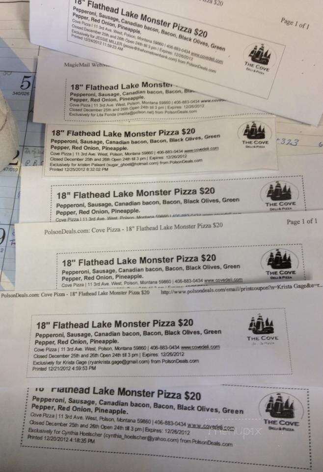 Cove Deli - Polson, MT menu_pic