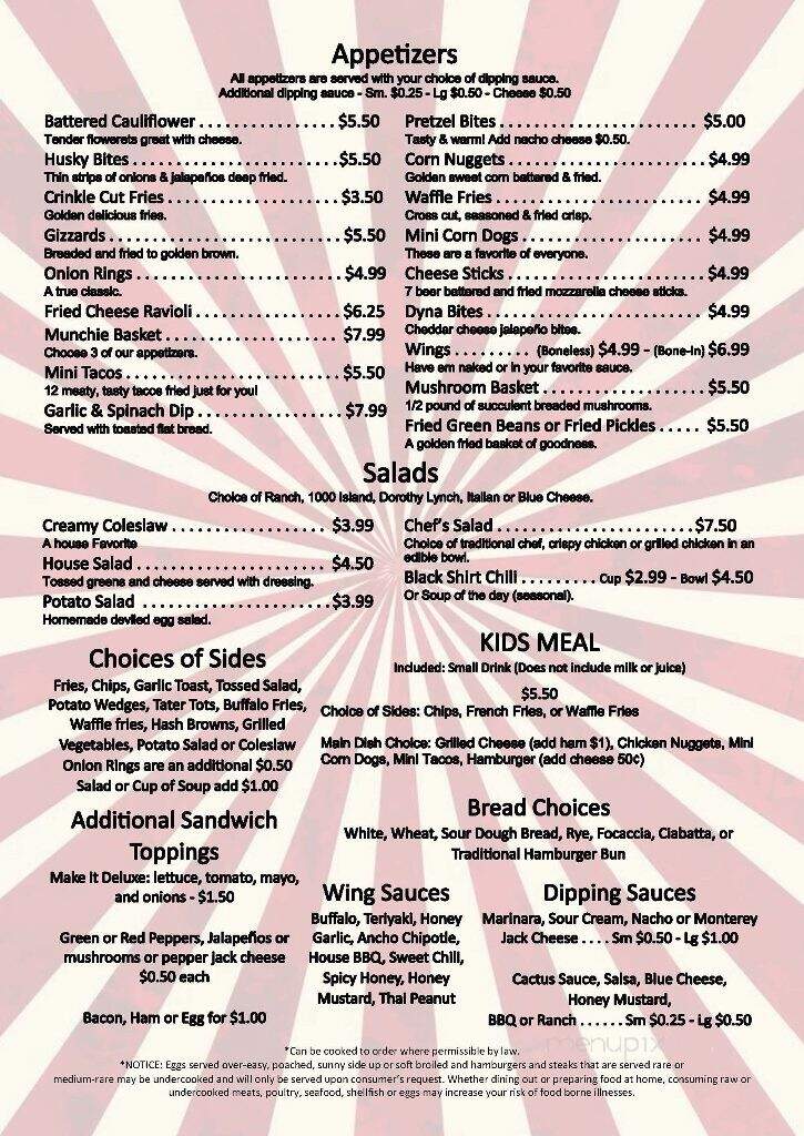 Grand View Cafe & Lounge - Aurora, NE menu_pic