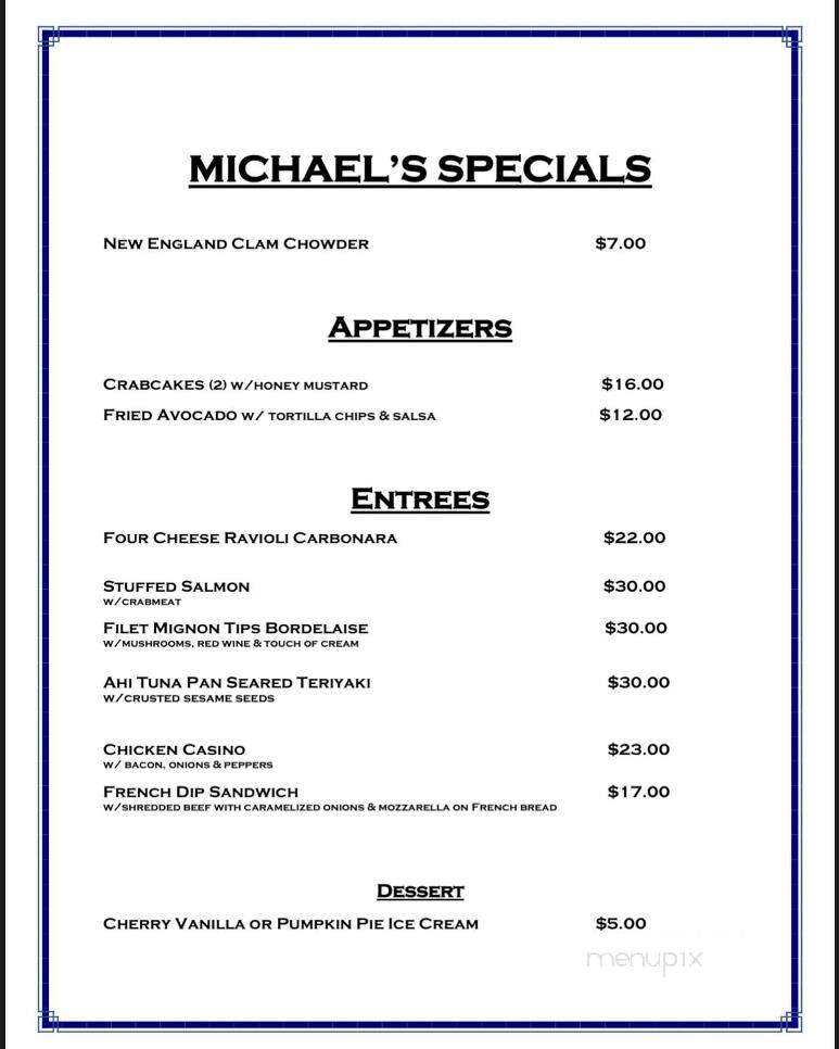 Michael's Riverside - Lyndhurst, NJ menu_pic