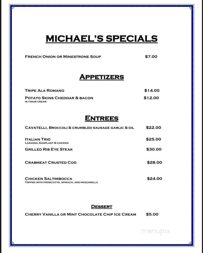 Michael's Riverside - Lyndhurst, NJ menu_pic