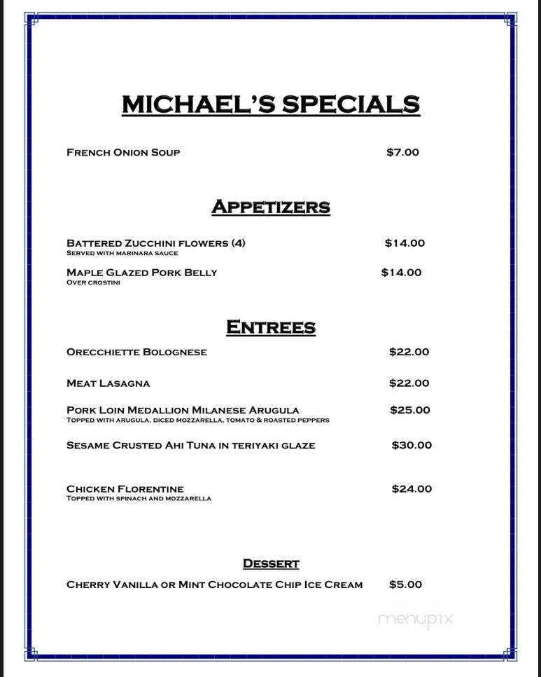 Michael's Riverside - Lyndhurst, NJ menu_pic