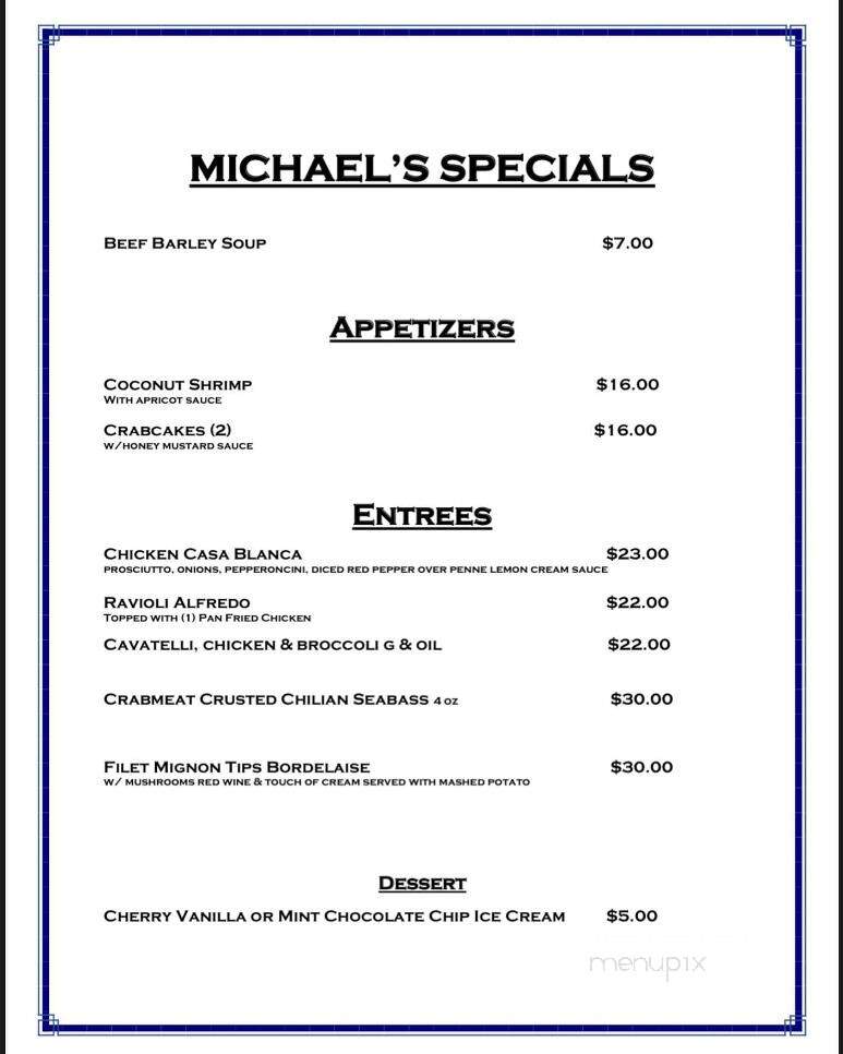 Michael's Riverside - Lyndhurst, NJ menu_pic