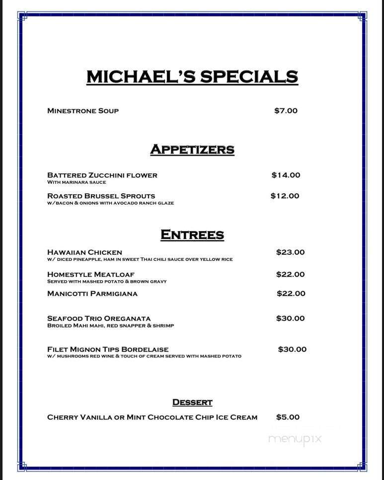 Michael's Riverside - Lyndhurst, NJ menu_pic