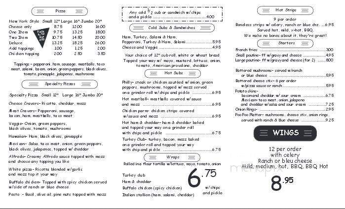 Owl's Nest Pizza Parlor - Saranac Lake, NY menu_pic