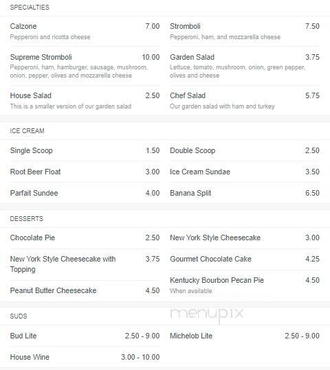 Aunt Millie's - Milton, NC menu_pic
